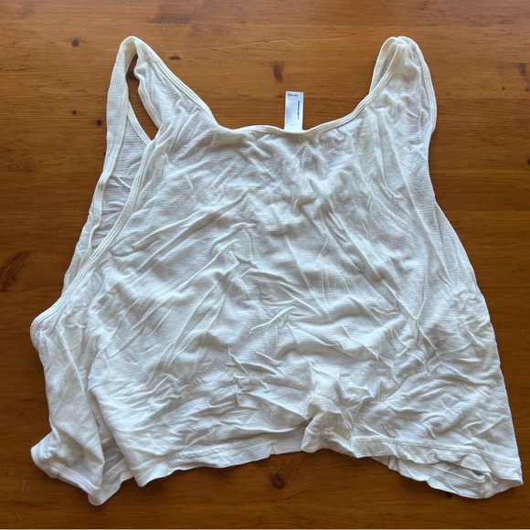 American apparel off white striped crop top loose tank - Picture 2 of 5